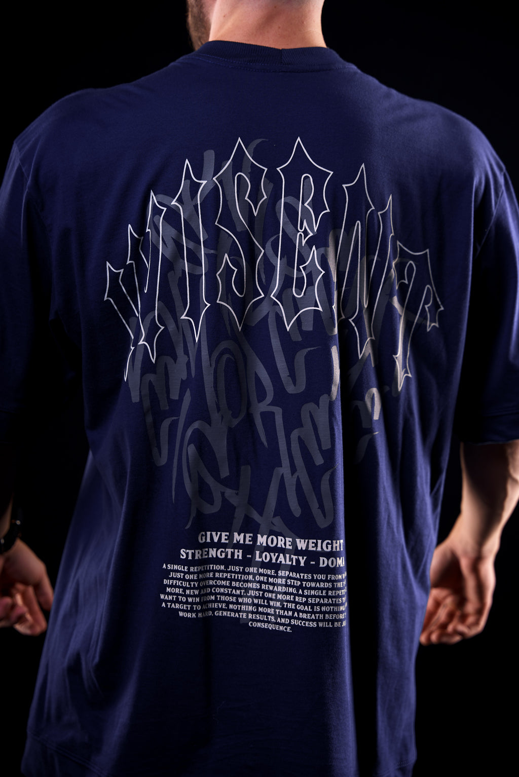 SOFT - CAMISETA OVERSIZED - GIVE ME MORE WEIGHT STREET AZUL MARINHO
