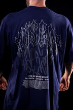 SOFT - CAMISETA OVERSIZED - GIVE ME MORE WEIGHT STREET AZUL MARINHO