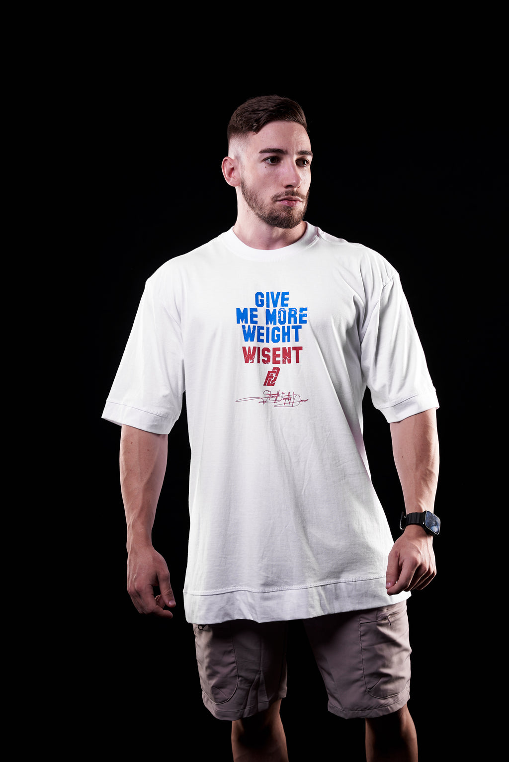 SOFT - CAMISETA OVERSIZED - GIVE ME MORE WEIGHT BRANCA