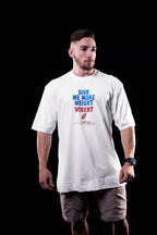SOFT - CAMISETA OVERSIZED - GIVE ME MORE WEIGHT BRANCA