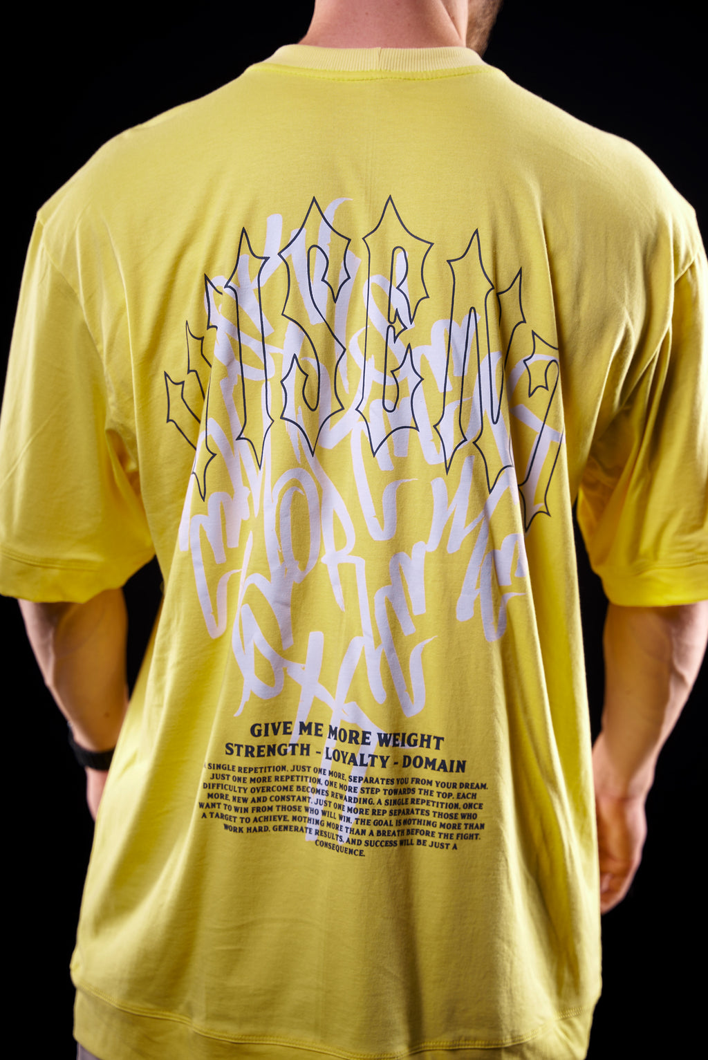 SOFT - CAMISETA OVERSIZED - GIVE ME MORE WEIGHT STREET AMARELA