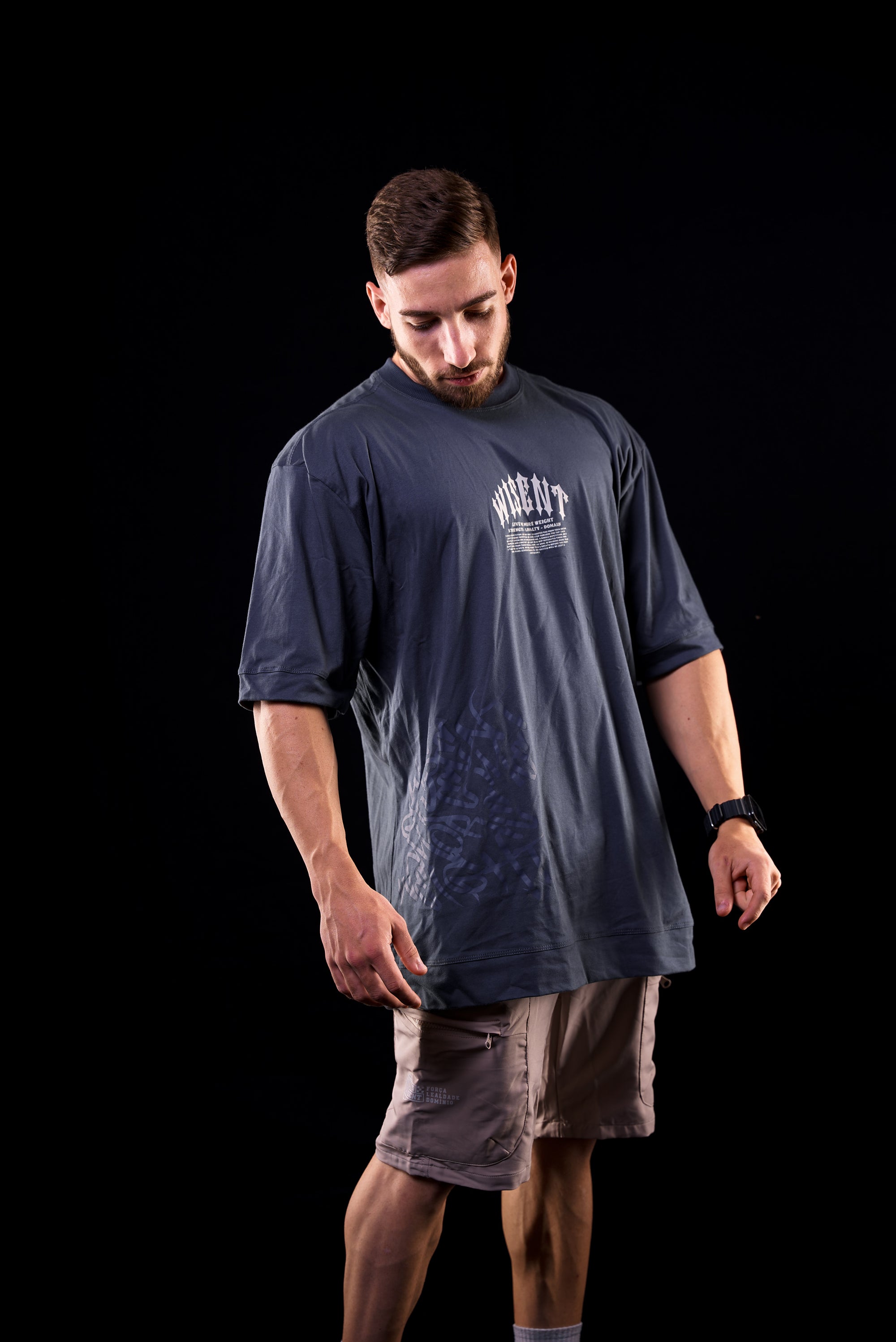 SOFT - CAMISETA OVERSIZED - GIVE ME MORE WEIGHT STREET CINZA
