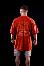 SOFT - CAMISETA OVERSIZED - NEVER GIVE UP VERMELHA