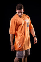 SOFT - CAMISETA OVERSIZED - HARD WORK LARANJA