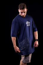 SOFT - CAMISETA OVERSIZED - GIVE ME MORE WEIGHT STREET AZUL MARINHO