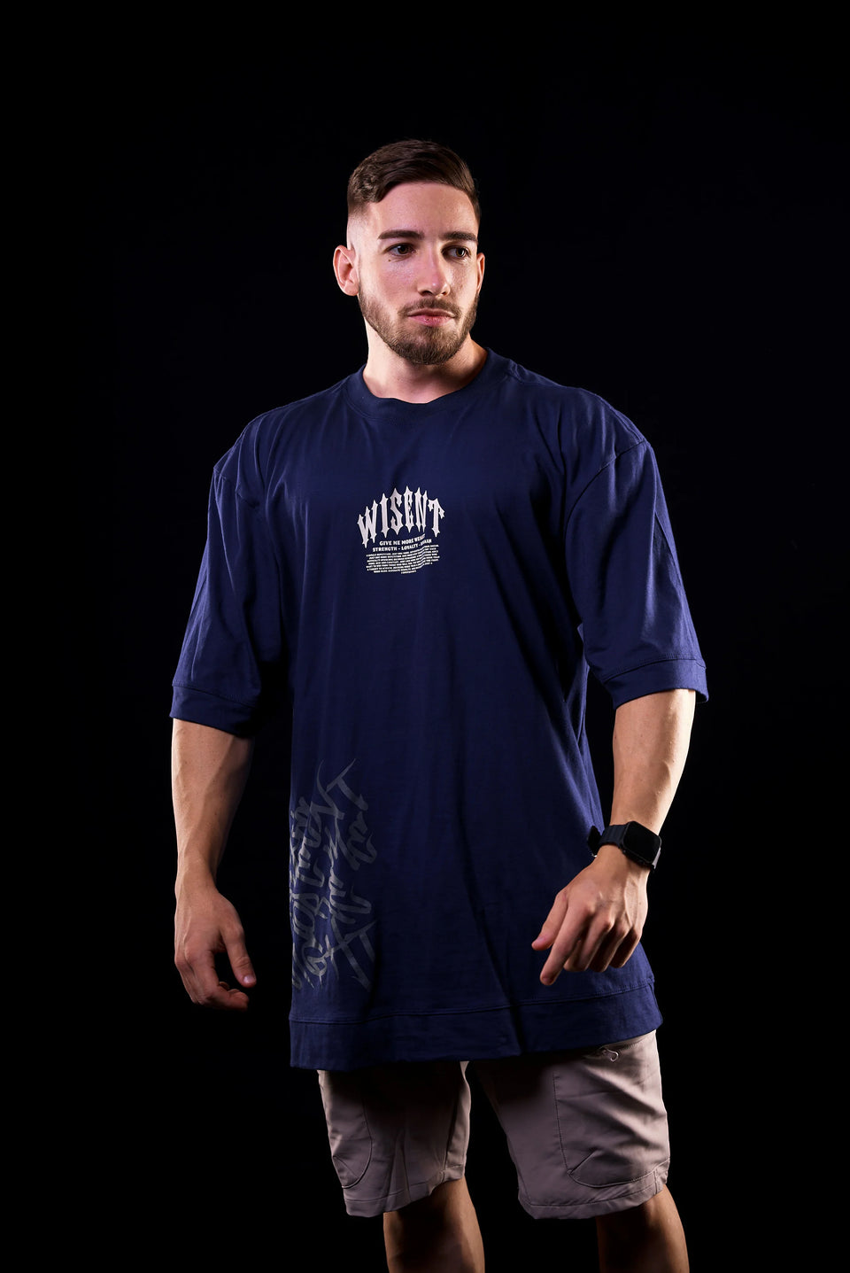 Camiseta Oversized - Give me More Weight Street Azul Marinho
