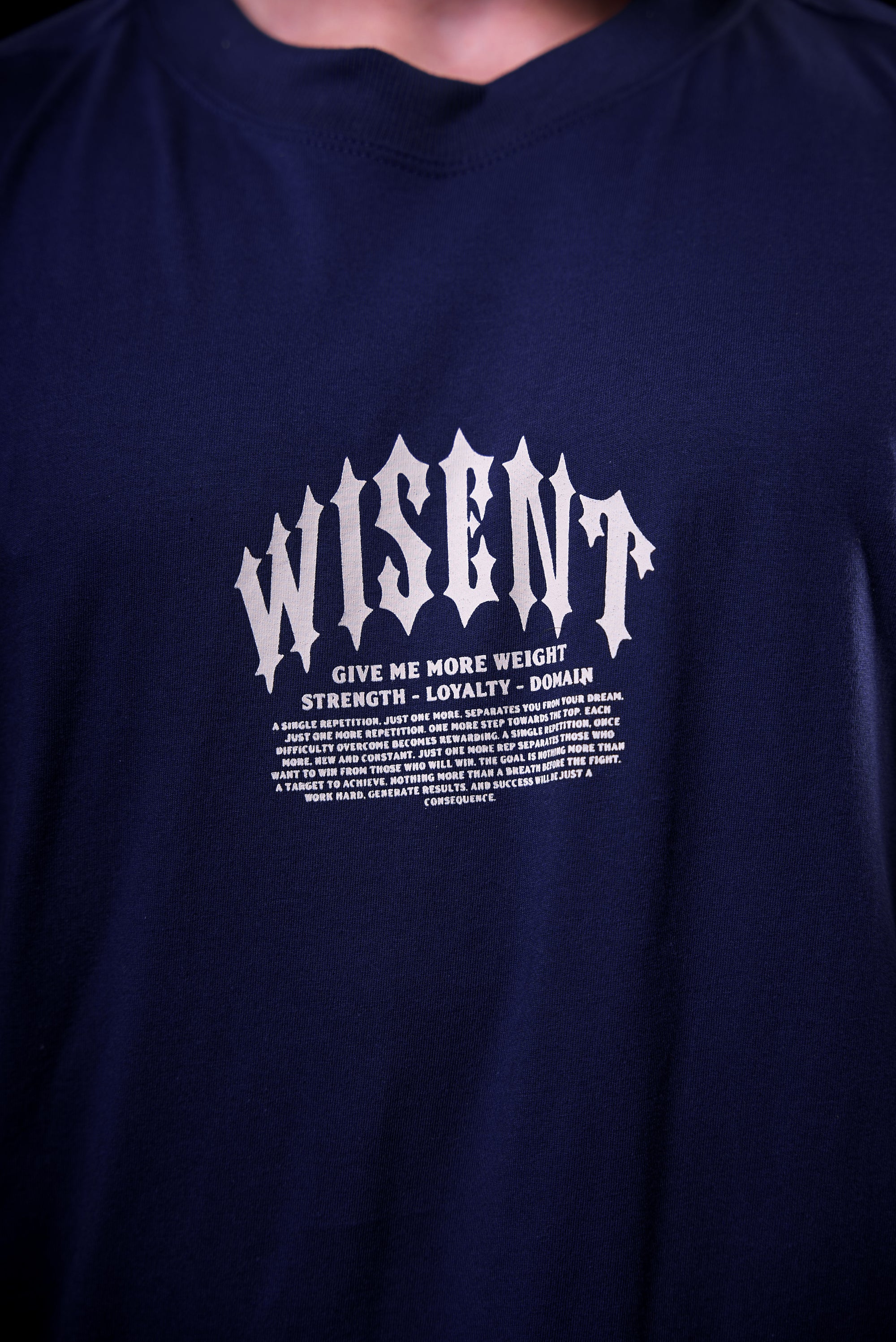 SOFT - CAMISETA OVERSIZED - GIVE ME MORE WEIGHT STREET AZUL MARINHO
