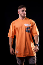 SOFT - CAMISETA OVERSIZED - HARD WORK LARANJA