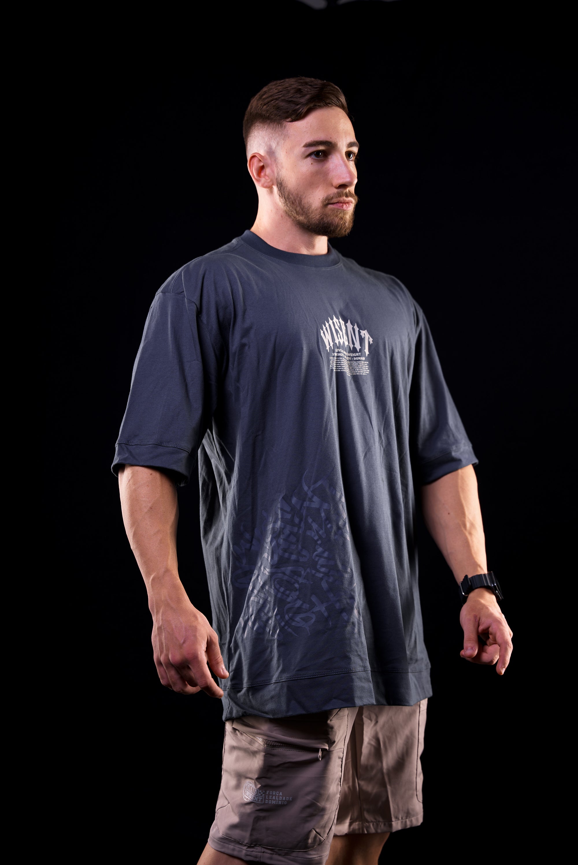 SOFT - CAMISETA OVERSIZED - GIVE ME MORE WEIGHT STREET CINZA