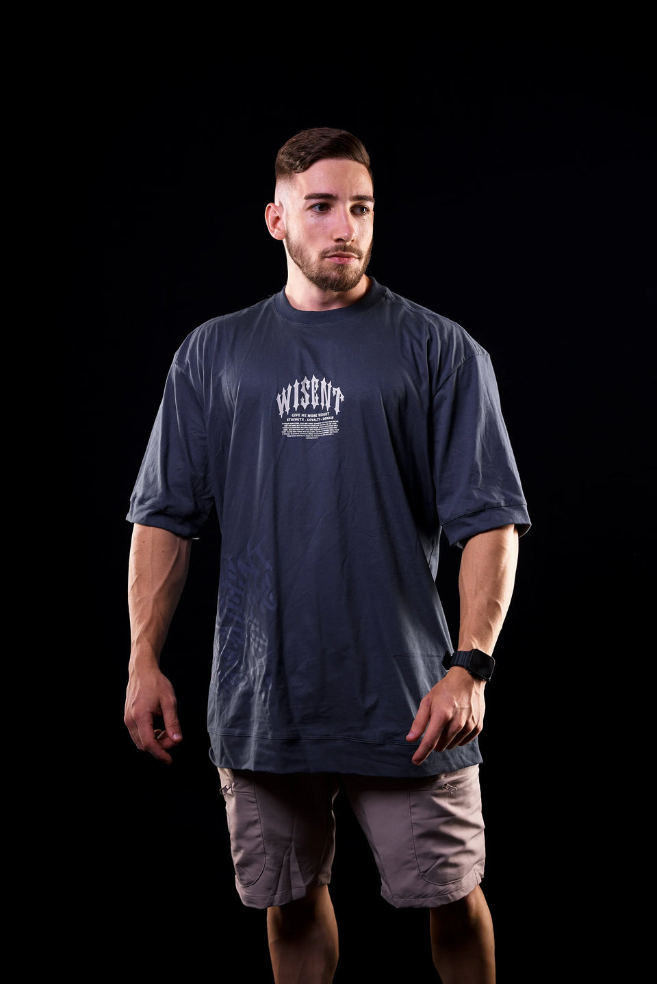 Camiseta Oversized - Give Me More Weight Street Cinza