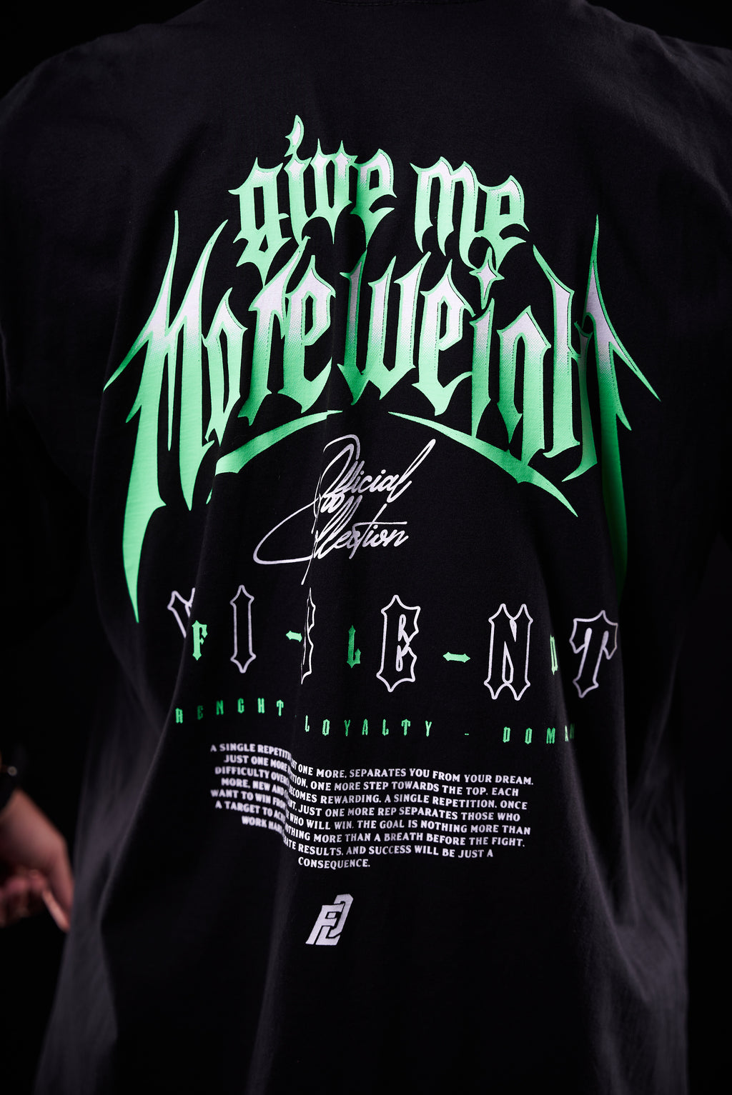 SOFT - CAMISETA OVERSIZED - GIVE ME MORE WEIGHT NEON PRETA