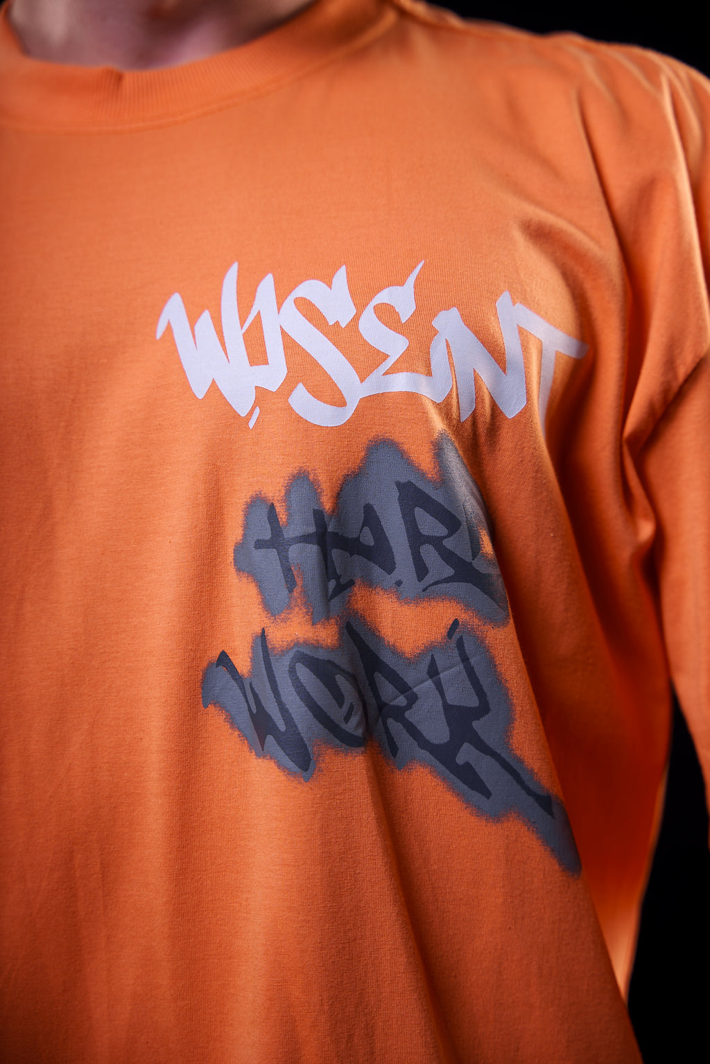 SOFT - CAMISETA OVERSIZED - HARD WORK LARANJA