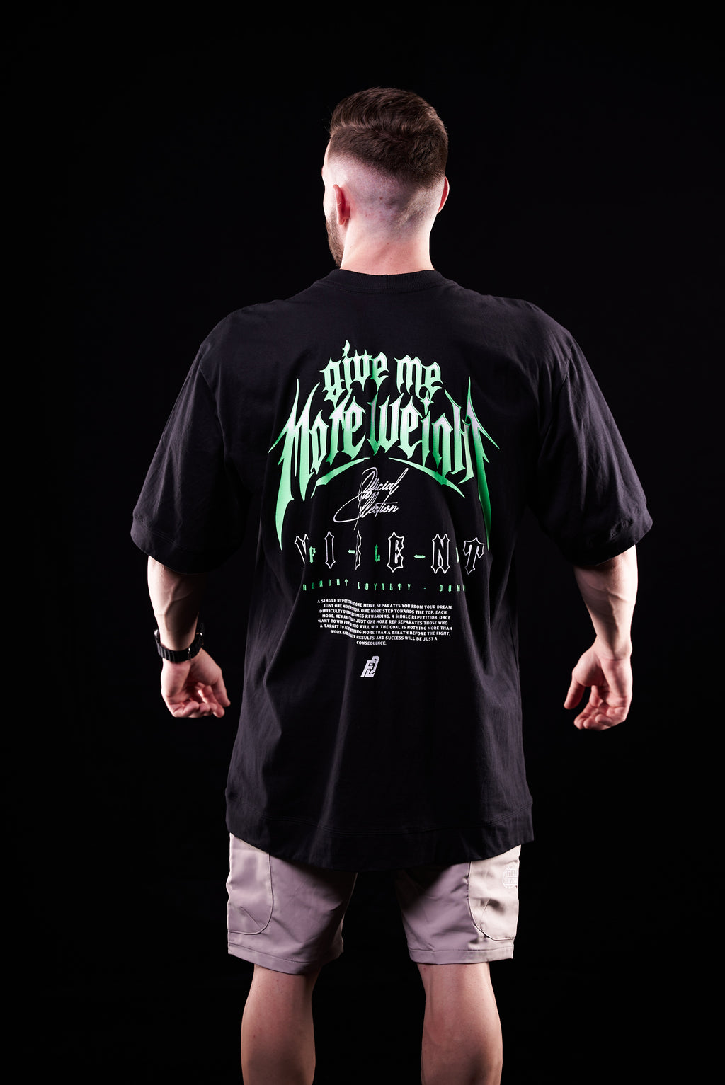 SOFT - CAMISETA OVERSIZED - GIVE ME MORE WEIGHT NEON PRETA