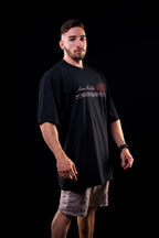 SOFT - CAMISETA OVERSIZED - NEVER GIVE UP PRETA