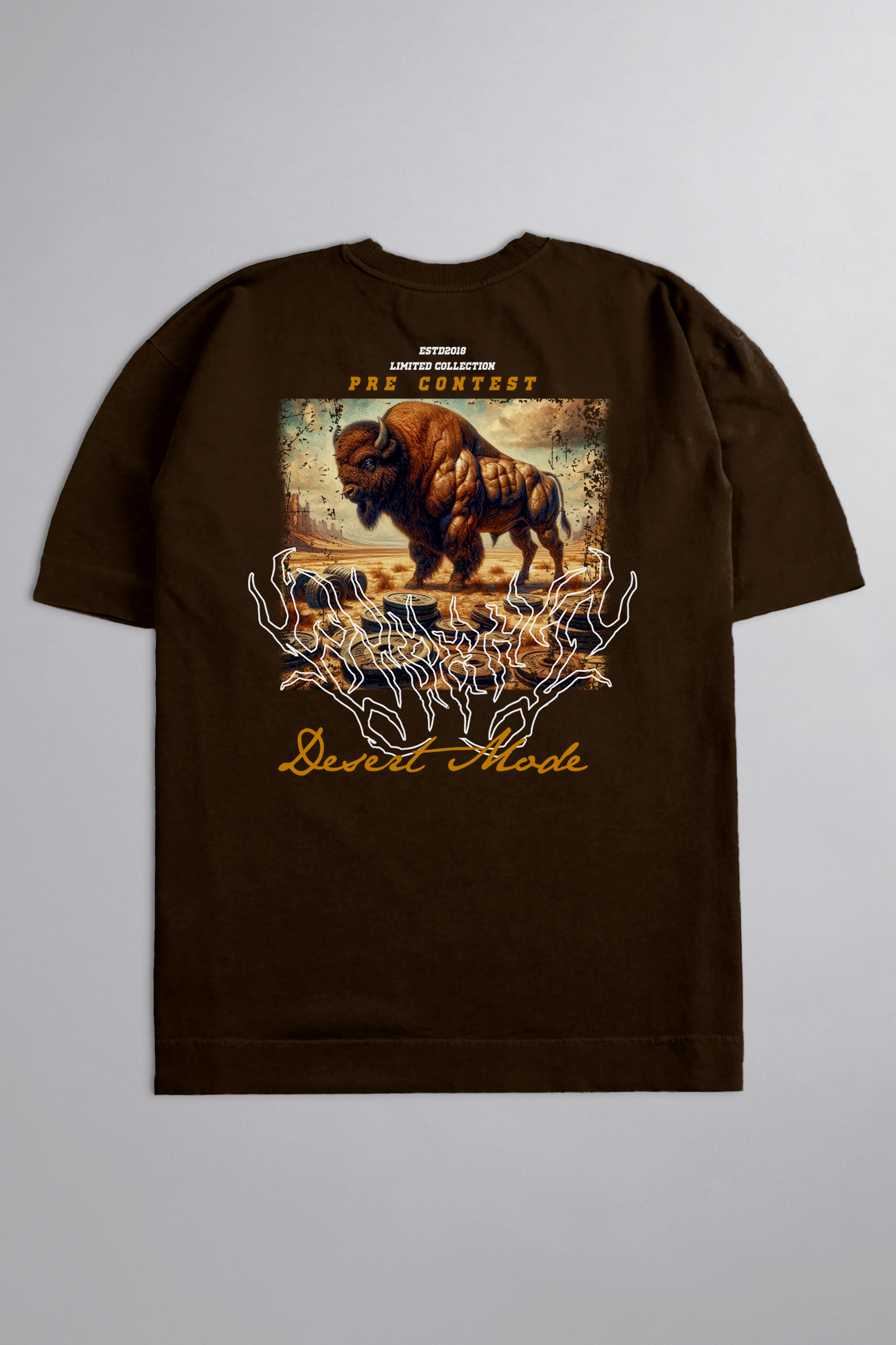 SOFT - CAMISETA OVERSIZED - DESERT MODE MARROM