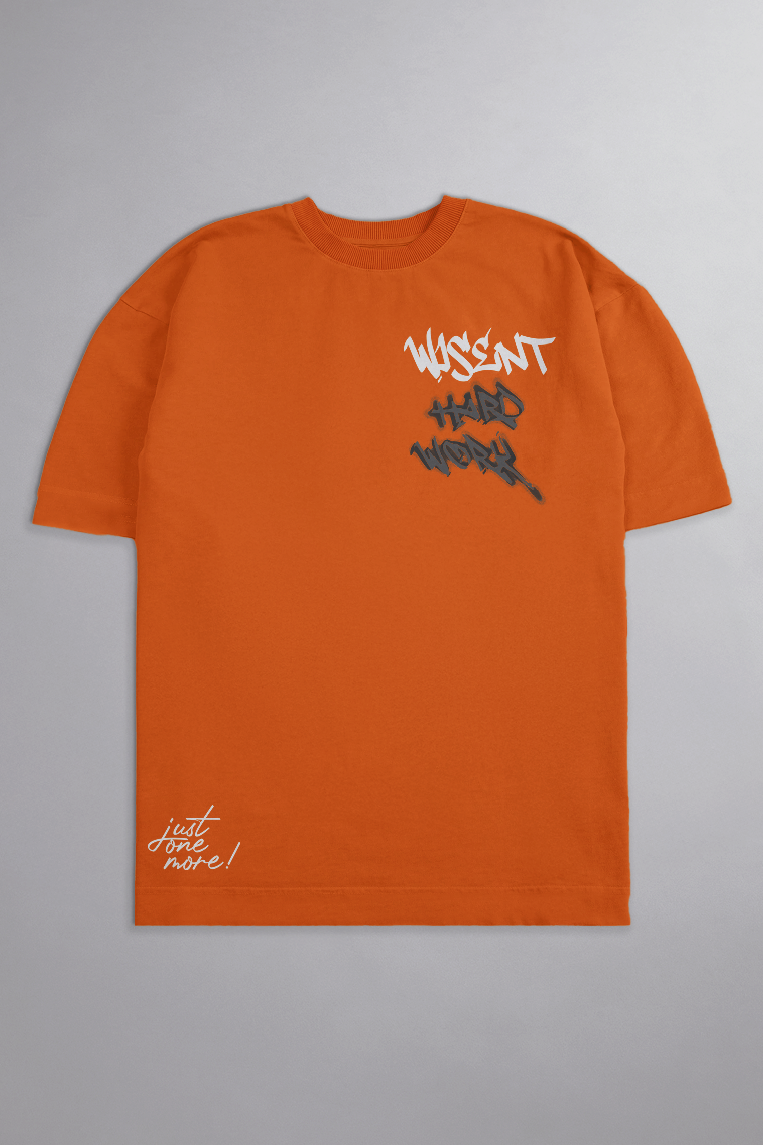 SOFT - CAMISETA OVERSIZED - HARD WORK LARANJA