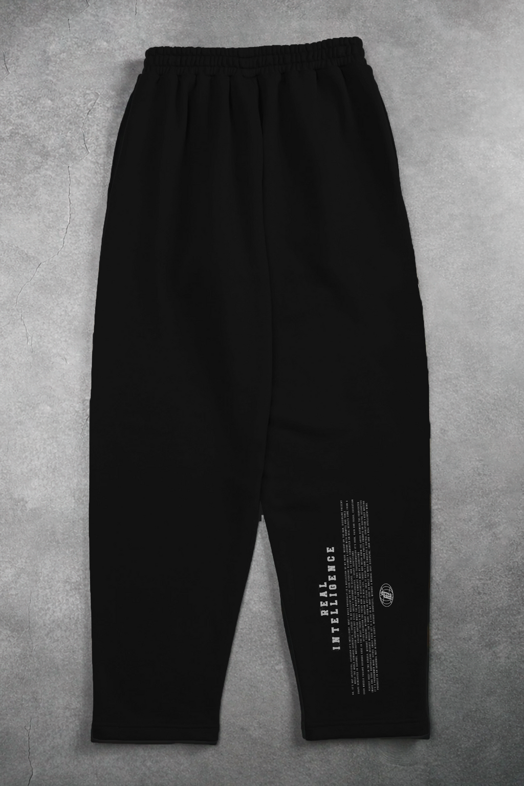 Heavy - Calça Oversized Moletom - Real Intelligence Preta