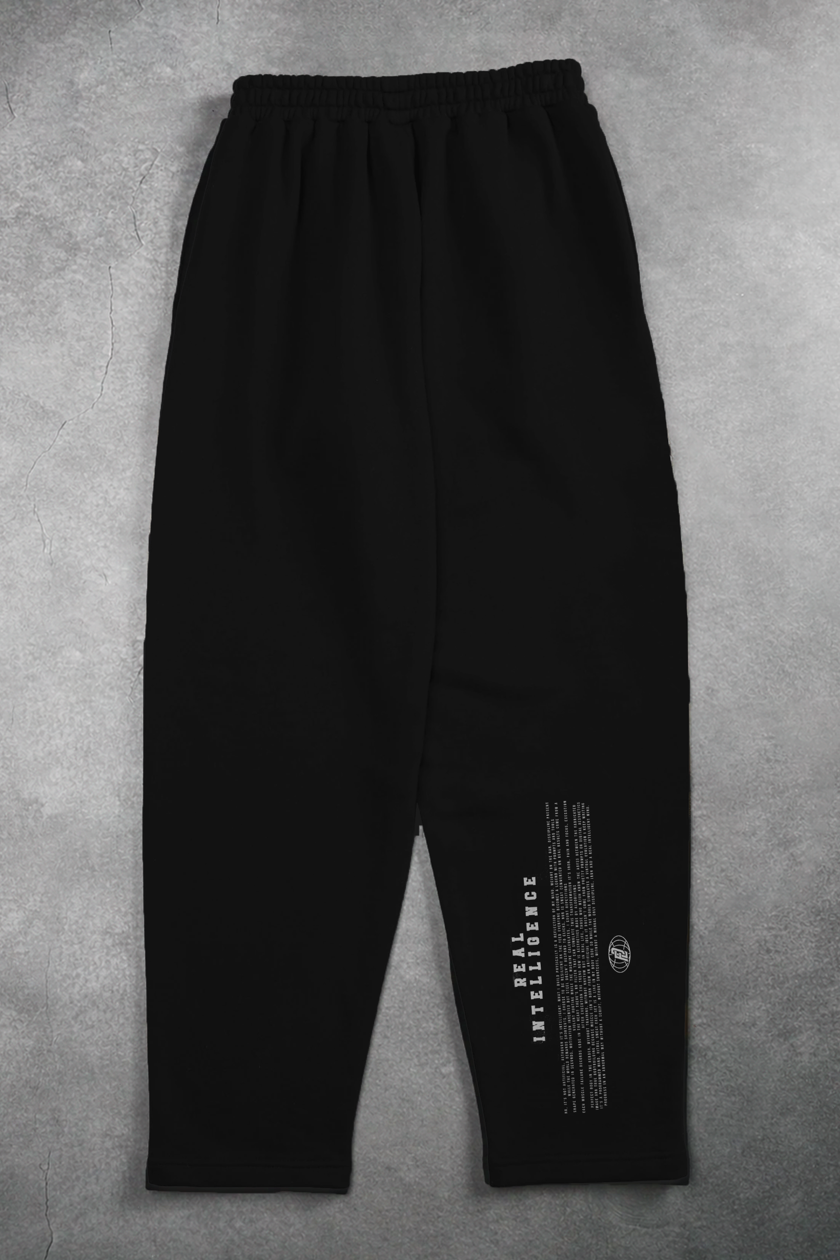 Heavy - Calça Oversized Moletom - Real Intelligence Preta