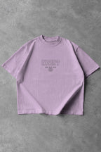 CANELADA - CAMISETA OVERSIZED - HARD WORK FLD LILAS