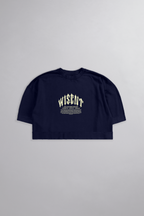 SOFT - CROPPED OVERSIZED - GIVE ME MORE WEIGHT STREET AZUL MARINHO