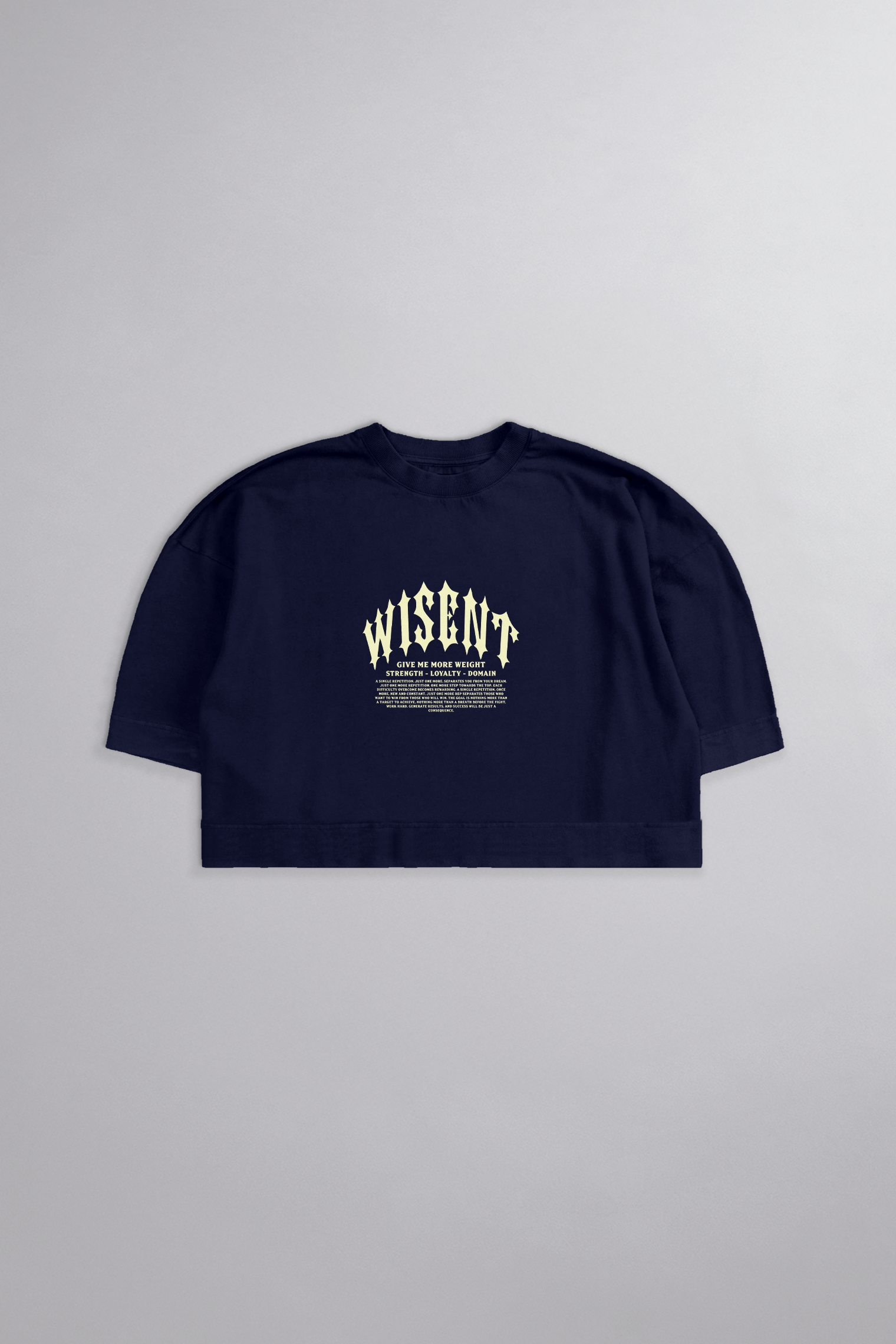 SOFT - CROPPED OVERSIZED - GIVE ME MORE WEIGHT STREET AZUL MARINHO