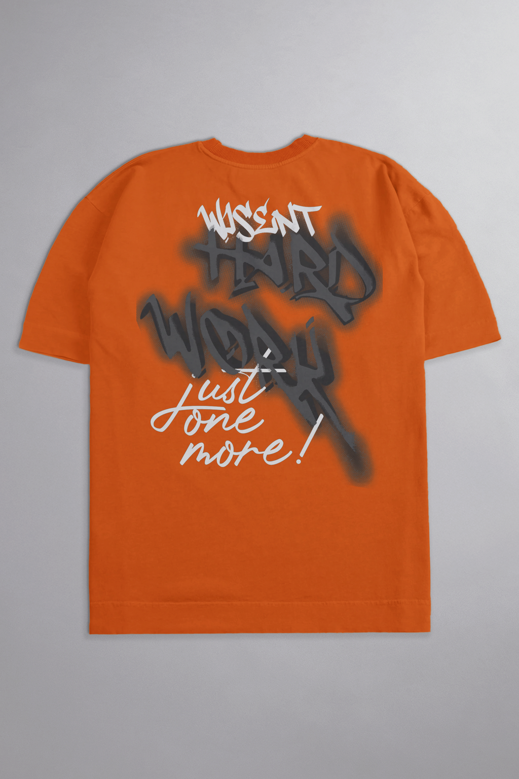 SOFT - CAMISETA OVERSIZED - HARD WORK LARANJA