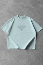 CANELADA - CAMISETA OVERSIZED - HARD WORK FLD AZUL CLARO