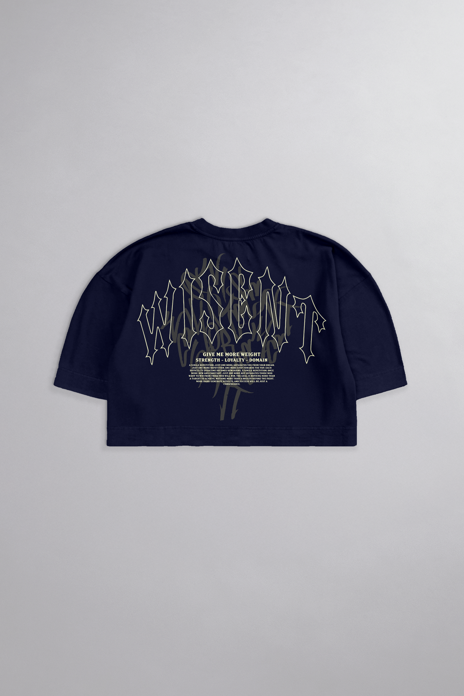 SOFT - CROPPED OVERSIZED - GIVE ME MORE WEIGHT STREET AZUL MARINHO