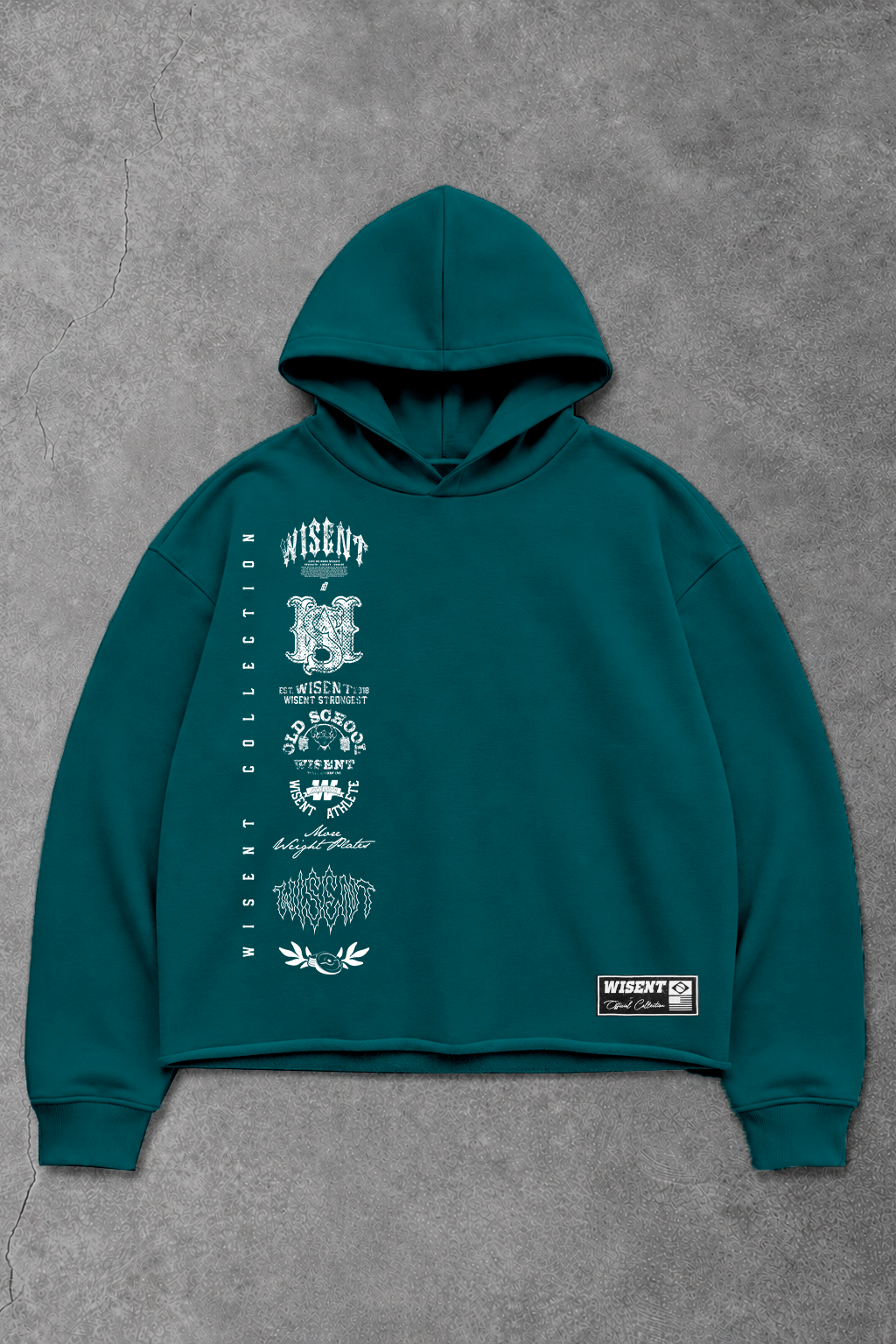 Heavy - Moletom Box Raw Hem - Wisent Collections Azul Turquesa