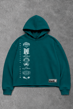 Heavy - Moletom Box Raw Hem - Wisent Collections Azul Turquesa