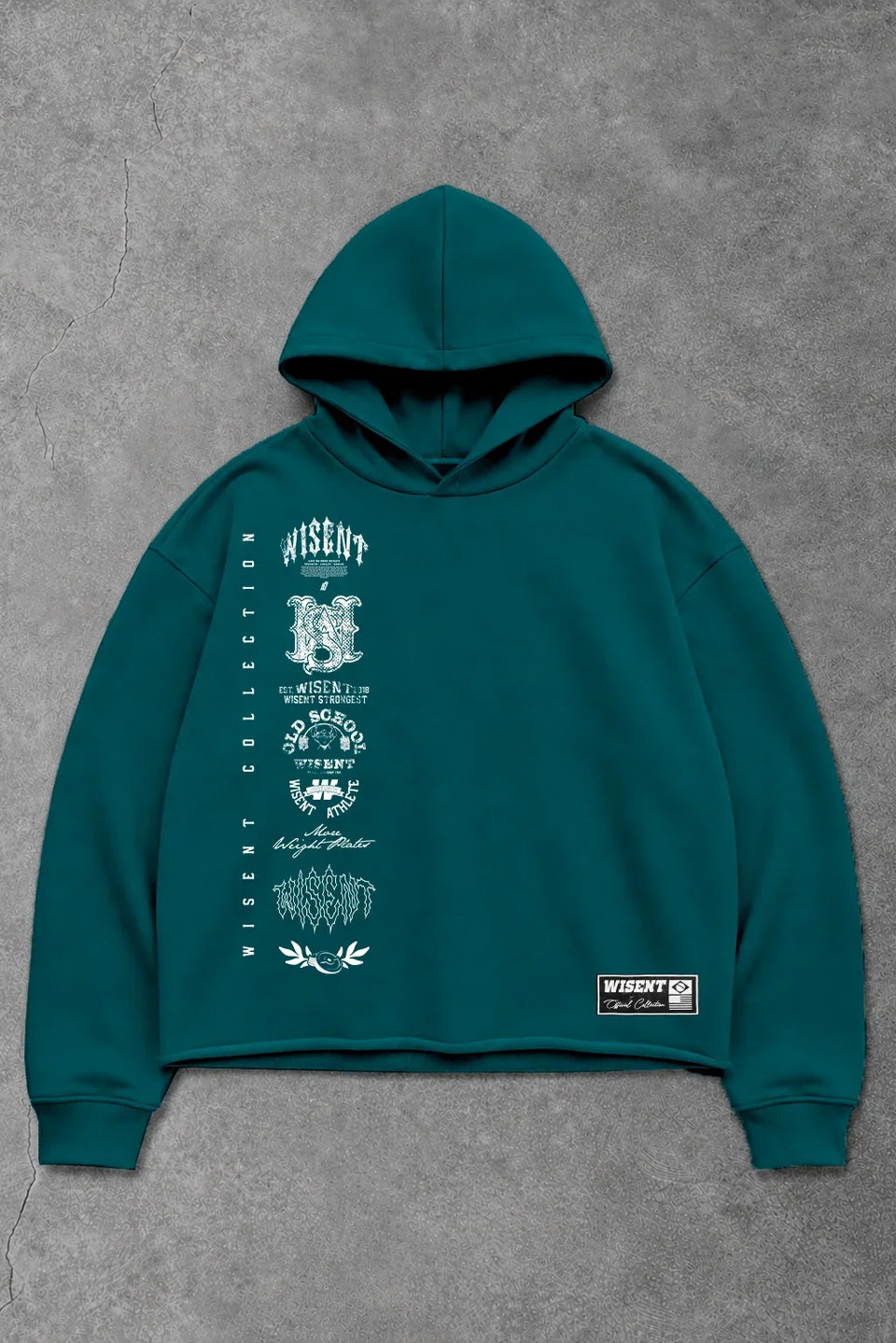 Heavy - Moletom Box Raw Hem - Wisent Collections Azul Turquesa