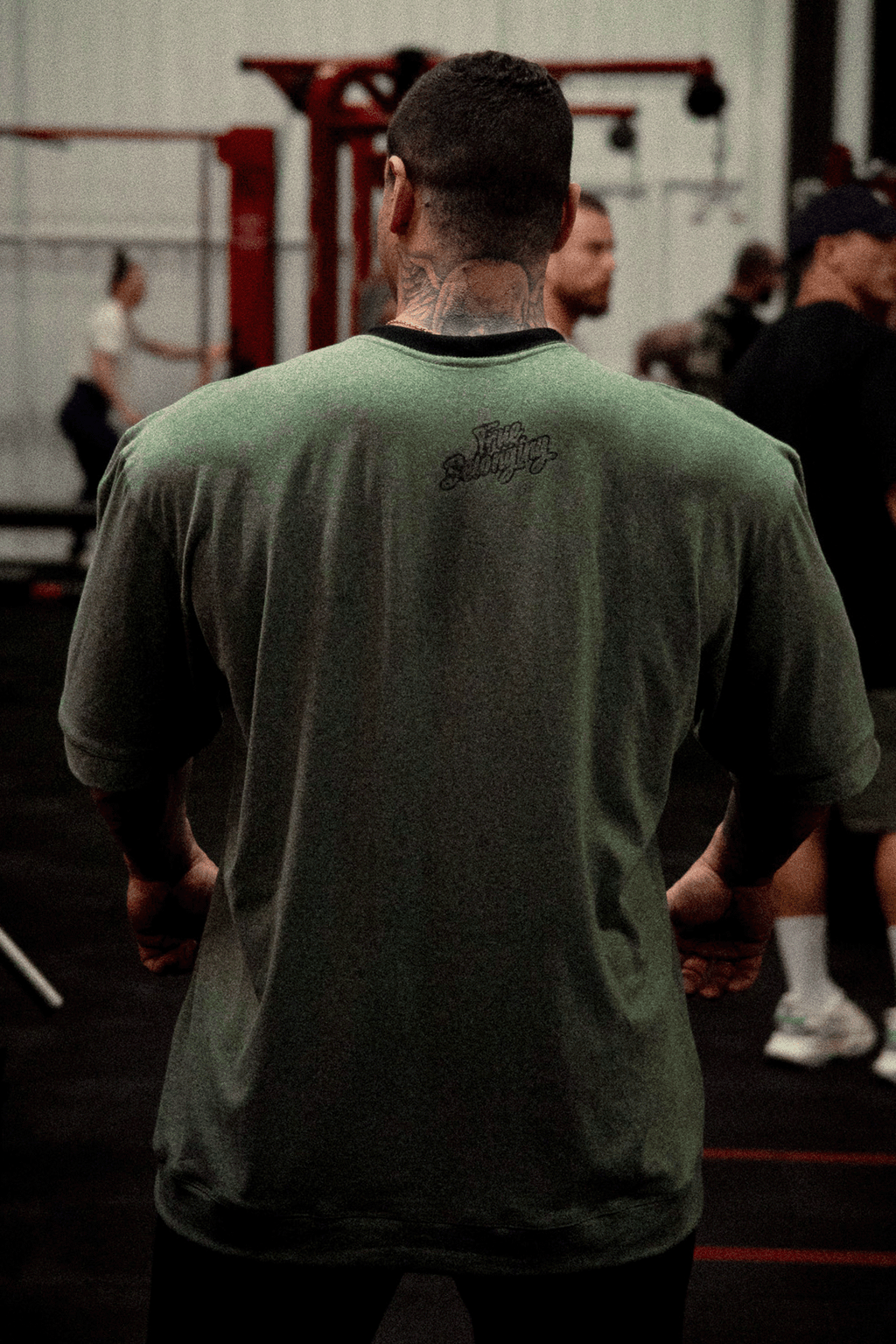HEAVY - CAMISETA OVERSIZED - TRUE BELONGING - VERDE MESCLA