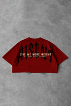 Soft - Cropped Oversized - Give Me More Weight Vermelho