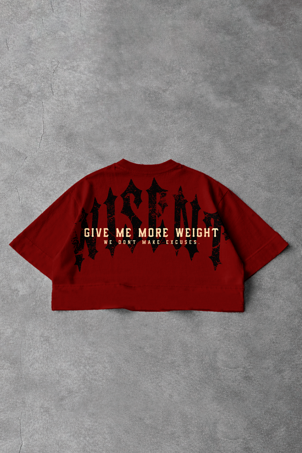 Soft - Cropped Oversized - Give Me More Weight Vermelho