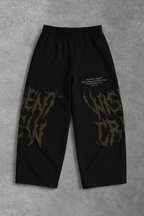 Heavy - Calça Oversized Moletom - Wisent Crew Preta