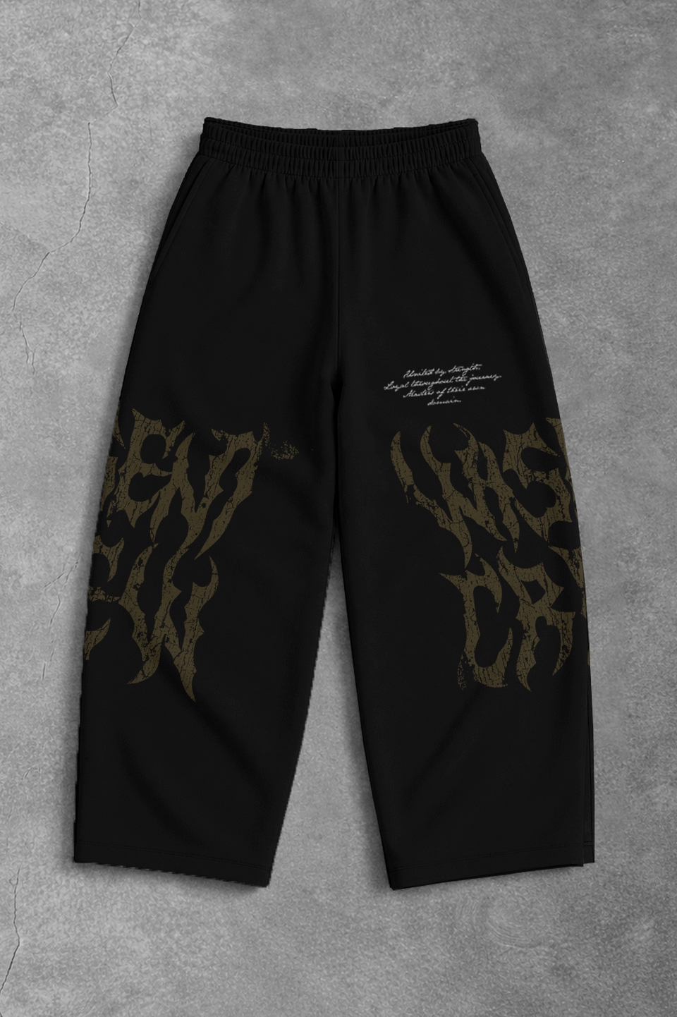 Heavy - Calça Oversized Moletom - Wisent Crew Preta