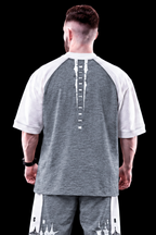 Soft - Camiseta Oversized Raglan - Wisent Crew  Cz Mescla/Branca