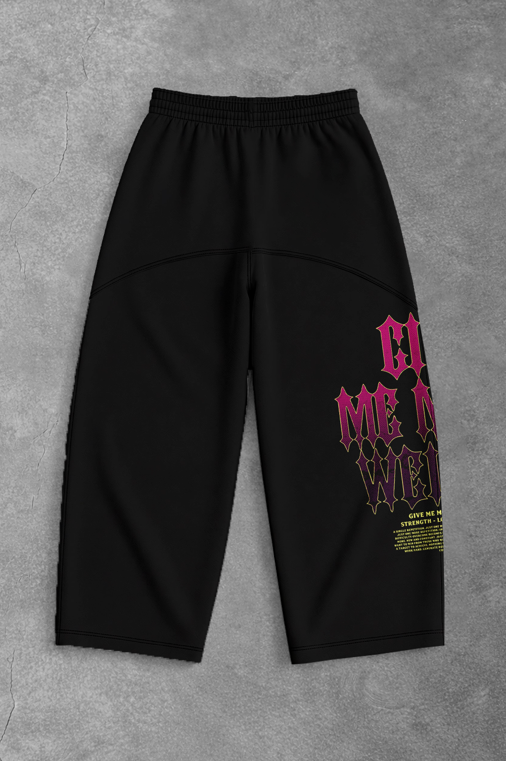 Heavy - Calça Oversized Moletom - Give Me More Weight Preta