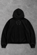 Heavy - Moletom Box Raw Hem - Never Give Up Preto