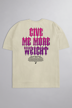 HEAVY - CAMISETA OVERSIZED - GIVE ME MORE WEIGHT OFF WHITE