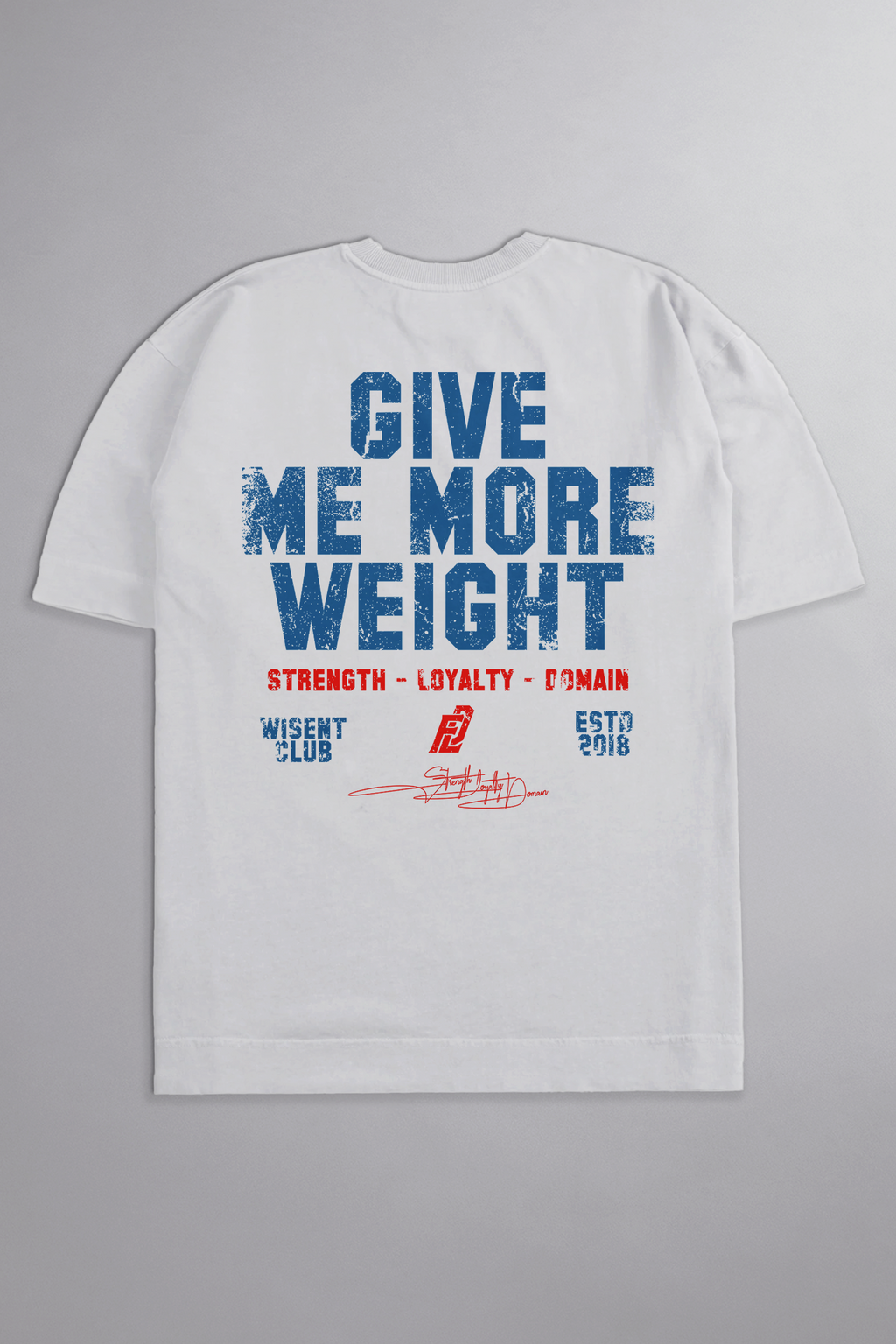 SOFT - CAMISETA OVERSIZED - GIVE ME MORE WEIGHT BRANCA