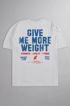 SOFT - CAMISETA OVERSIZED - GIVE ME MORE WEIGHT BRANCA