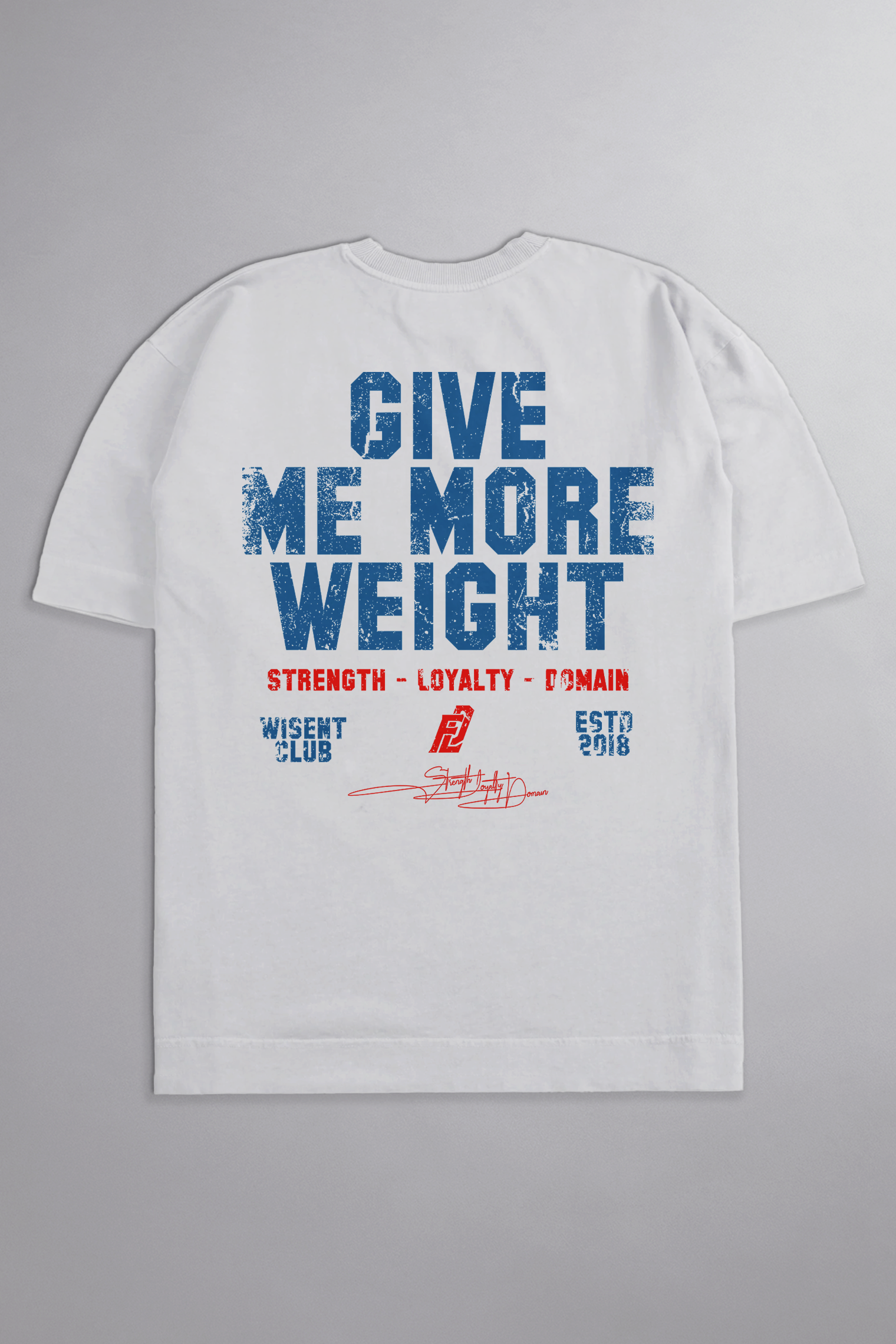 SOFT - CAMISETA OVERSIZED - GIVE ME MORE WEIGHT BRANCA