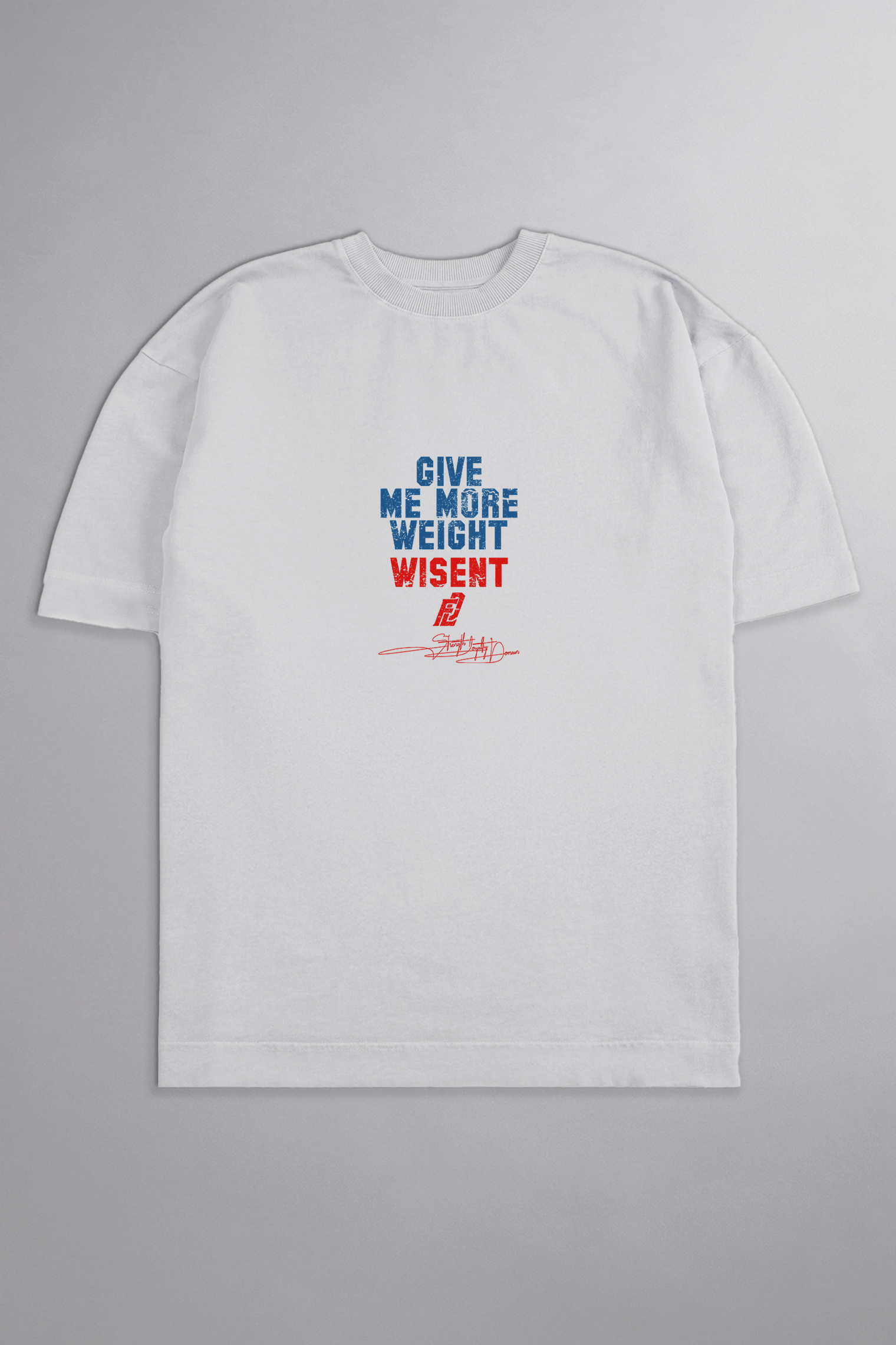 SOFT - CAMISETA OVERSIZED - GIVE ME MORE WEIGHT BRANCA