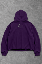 Heavy - Moletom Box Raw Hem - Never Give Up Roxo
