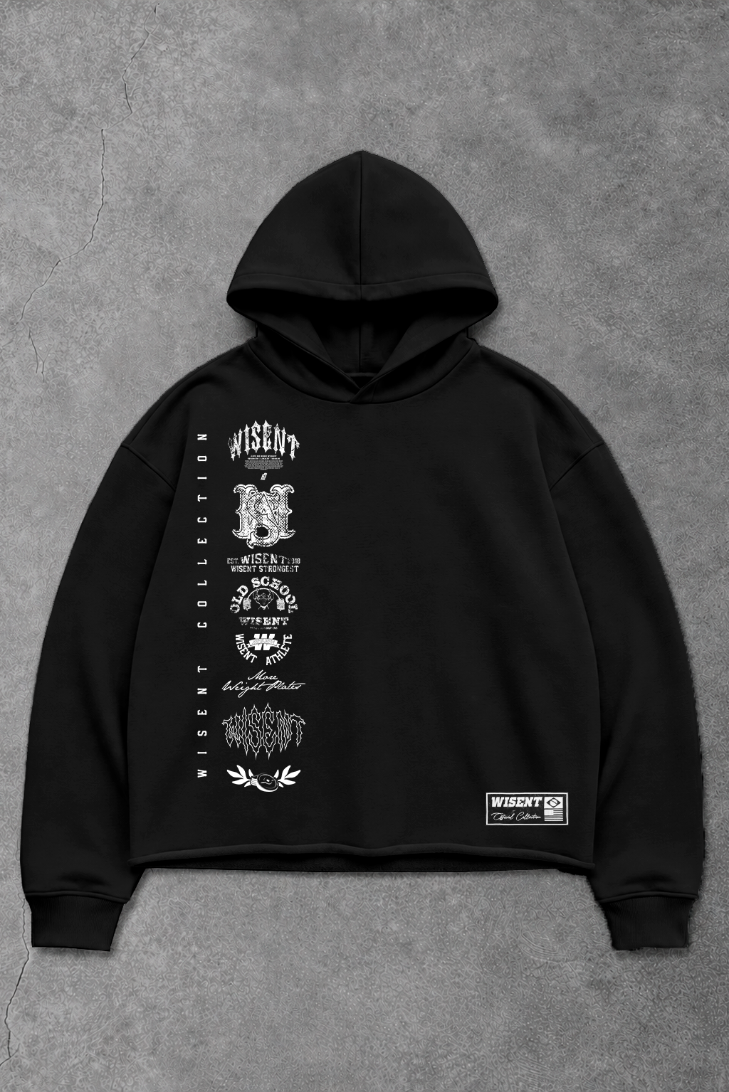 Heavy - Moletom Box Raw Hem - Wisent Collections Preto