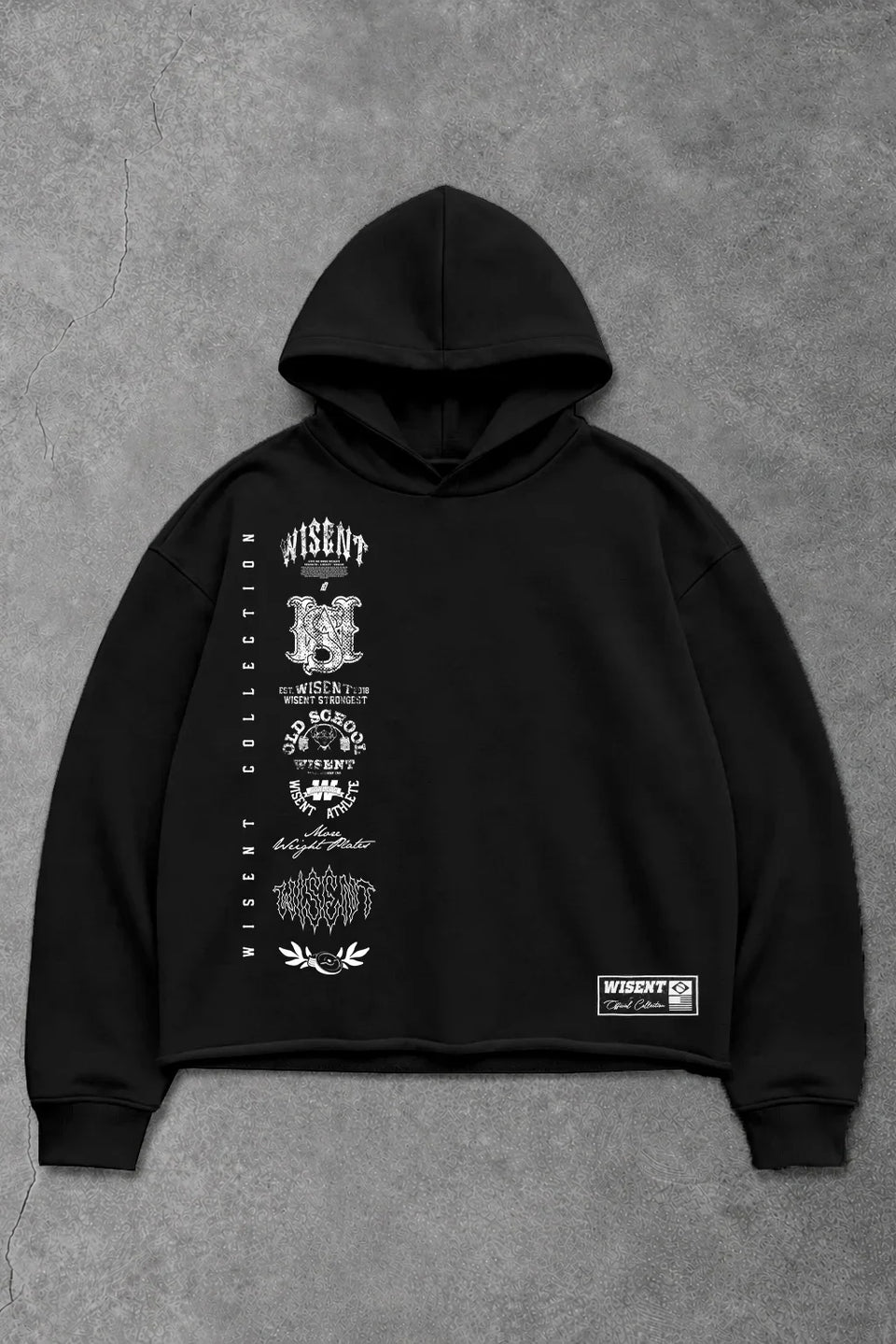 Heavy - Moletom Box Raw Hem - Wisent Collections Preto