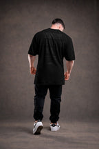 CANELADA - CAMISETA OVERSIZED - HARD WORK FLD PRETA