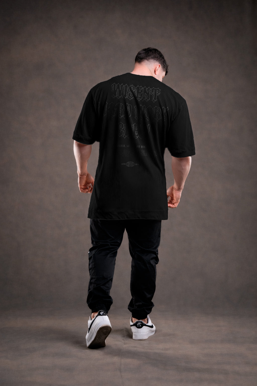 CANELADA - CAMISETA OVERSIZED - HARD WORK FLD PRETA