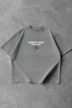 Canelada - Camiseta Oversized - Hard Work Just One More Cinza Mescla